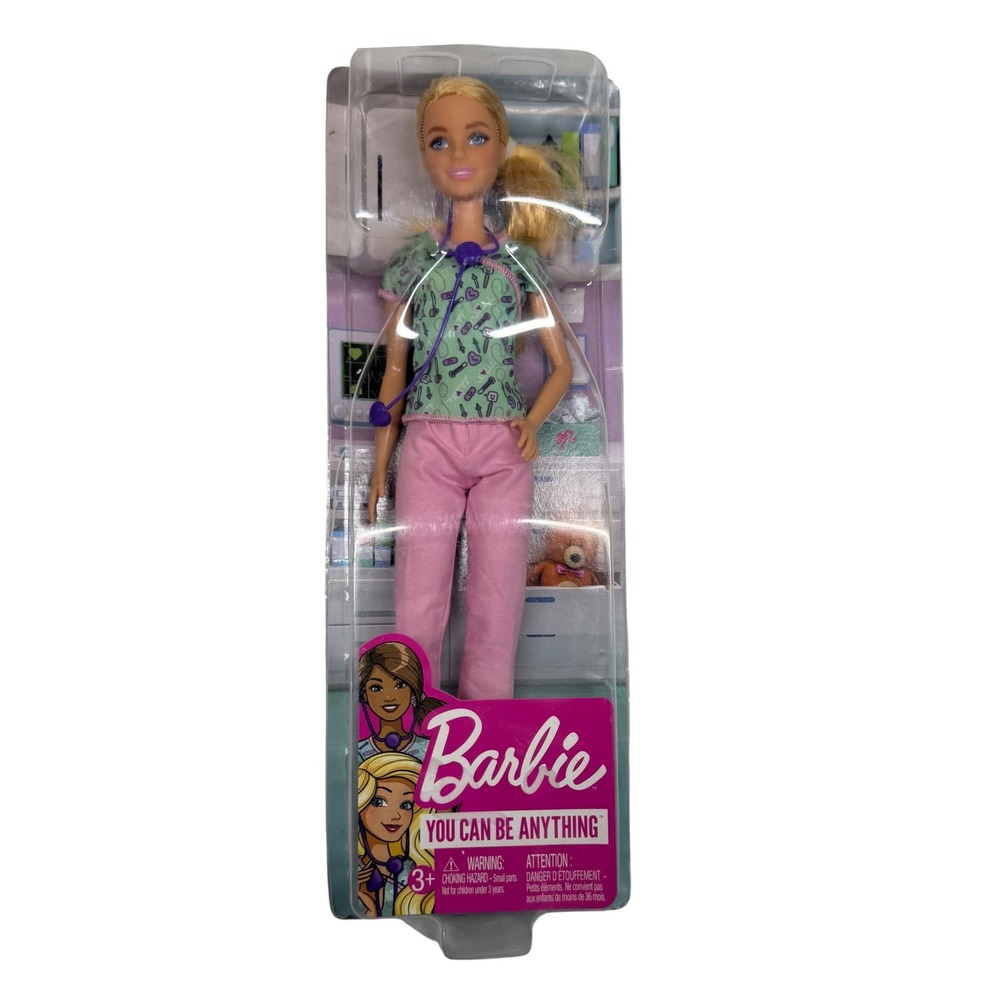 Barbie YOU CAN BE ANYTHING Nurse Career Doll w/ Stethoscope Scrubs Collector NEW